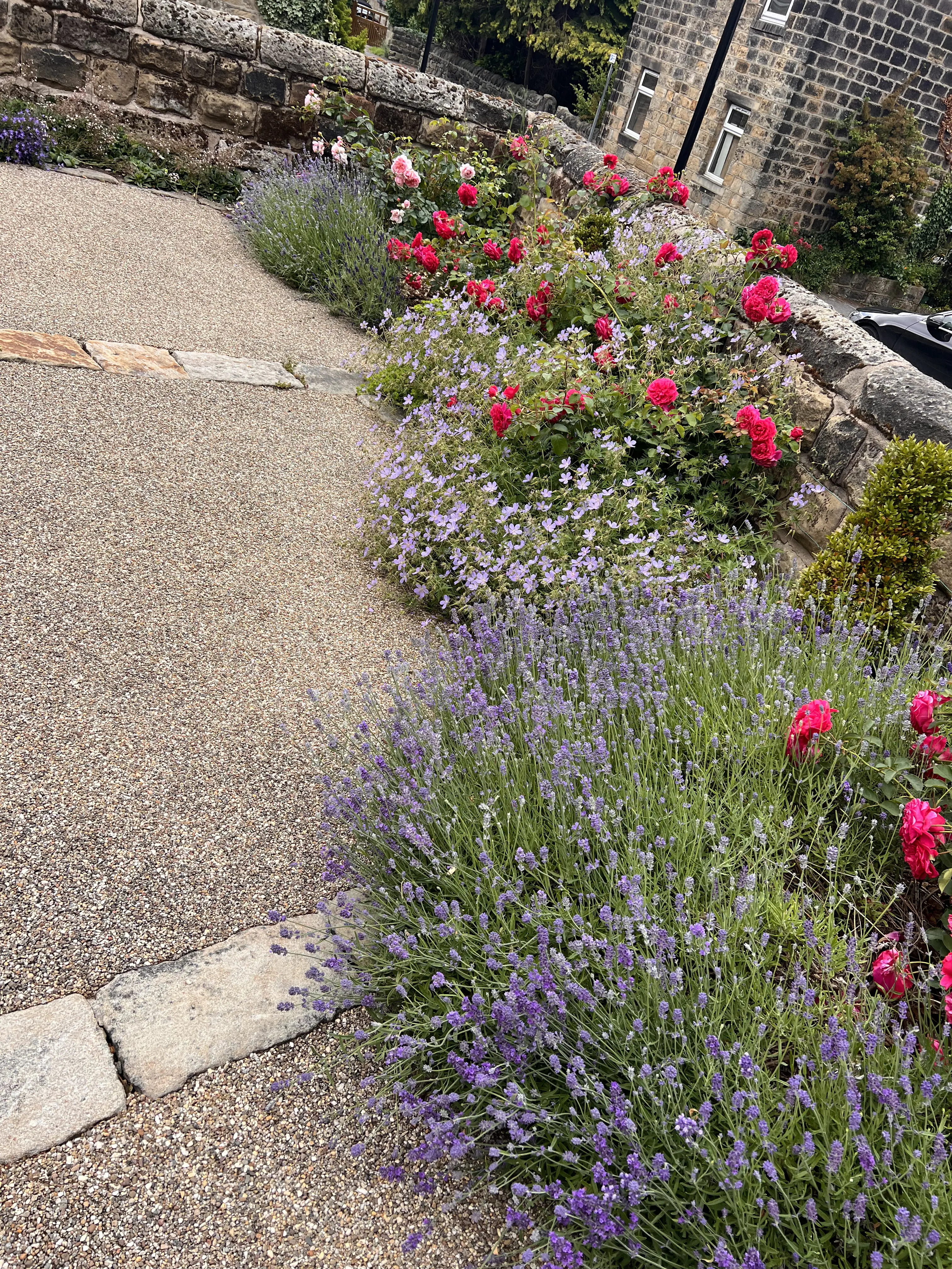 Landscaping works comprising of new planting borders