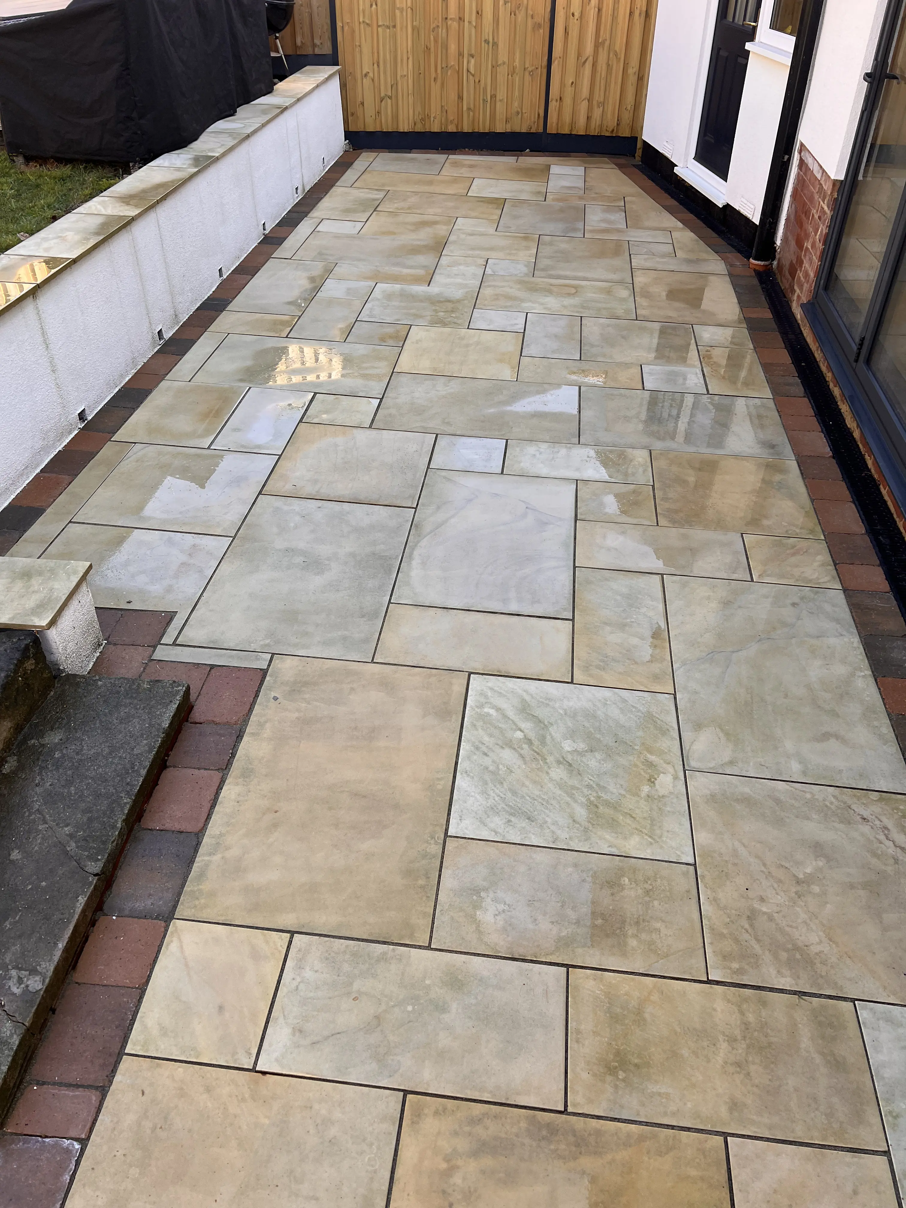 Pressure washed patio looking brand new